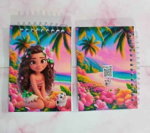 Caderninho/bloquinho 7x10 Moana Cute 40 F. Brancas