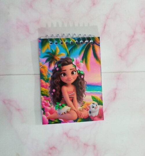 Caderninho/bloquinho 7x10 Moana Cute 40 F. Brancas