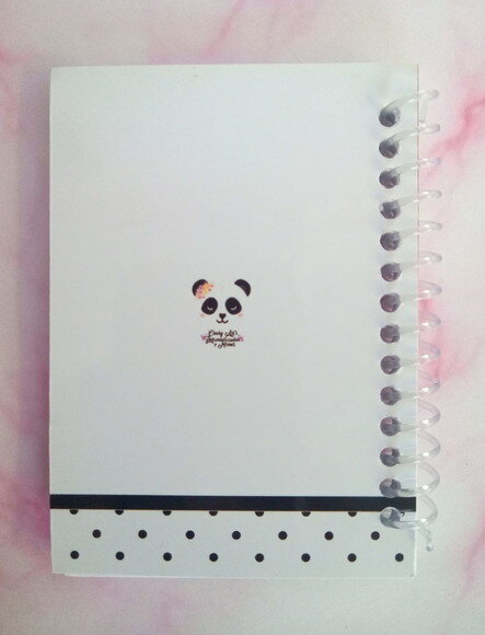 Caderninho/bloquinho 7x10 Panda Menina 2.1 /40 Fls Brancas