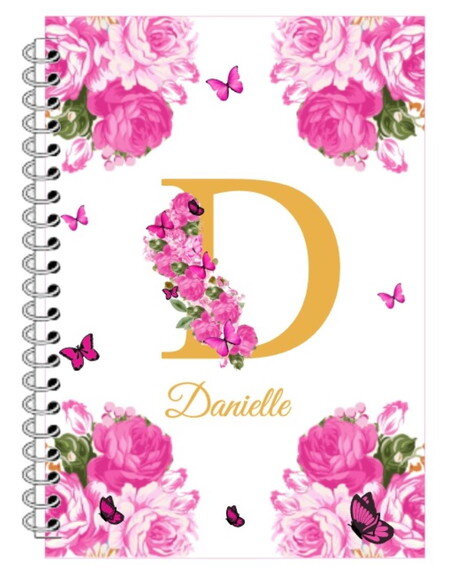 Caderninho/bloquinho Borboleta Pink -10x14 40 F. Brancas