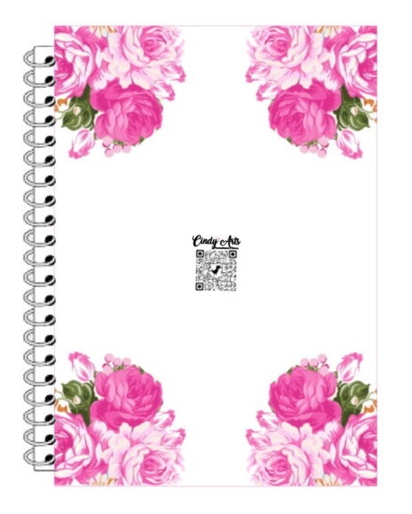 Caderninho/bloquinho Borboleta Pink -10x14 40 F. Brancas