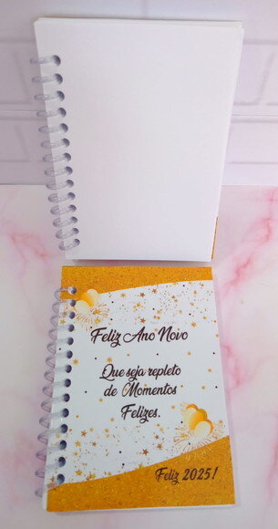 Caderninho/bloquinho e Lápis Feliz Ano Novo -10x14/40fls Br