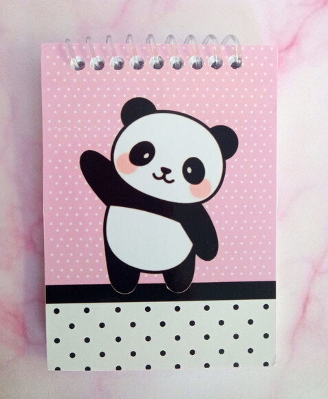 Caderninho/bloquinho Panda Menina 2.0 -10x14 40 F. Brancas