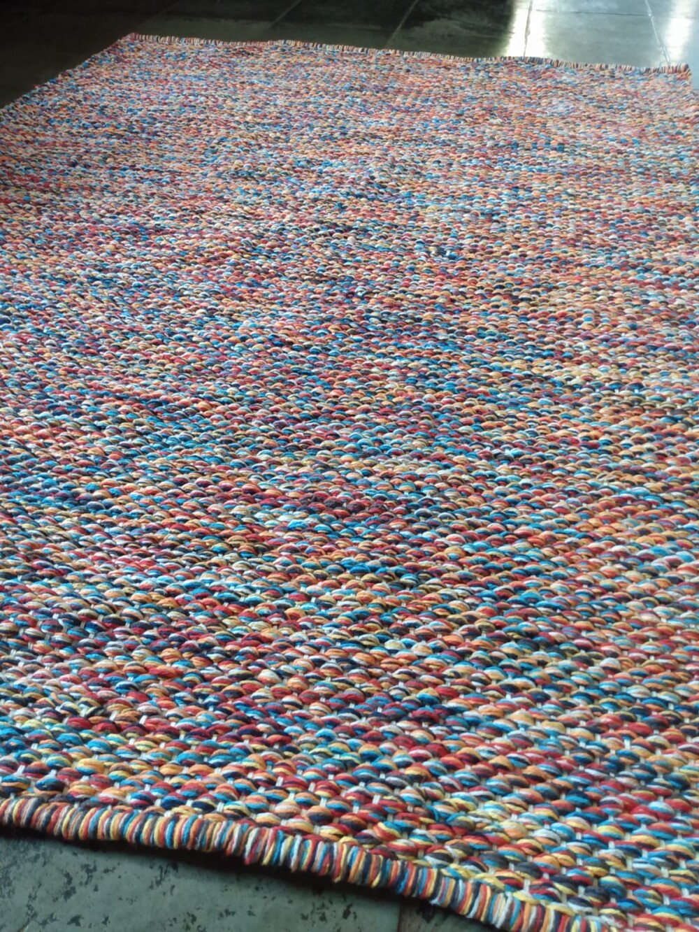 tapete algodão colorido 1,80 x 2,30