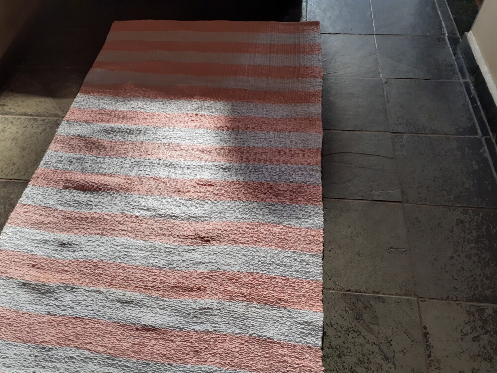 tapete listra  rosa e branco listra  1,00 x 1,80