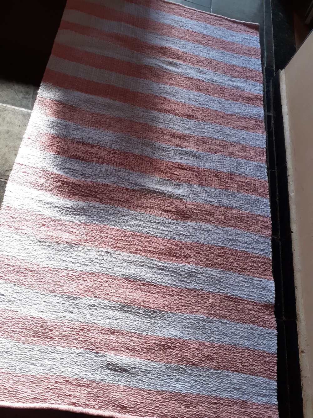tapete listra  rosa e branco listra  1,00 x 1,80