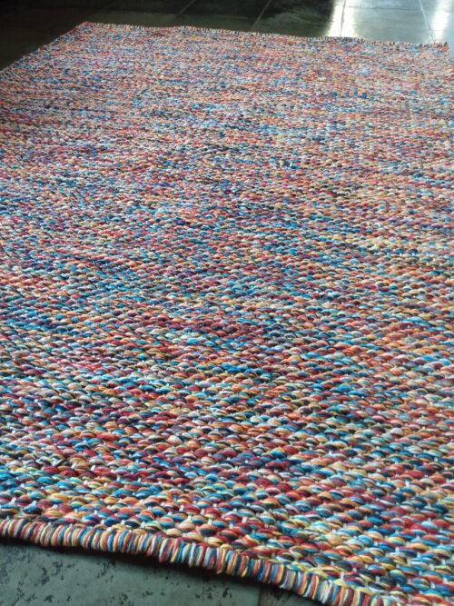 tapete algodão colorido 1,80 x 2,30