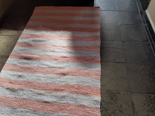 tapete listra  rosa e branco listra  1,00 x 1,80