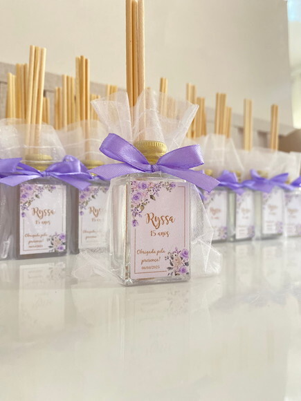 Lembrancinha 15 Anos Aromatizador 30ml Vidro Floral