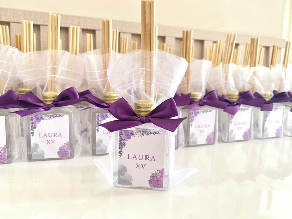 Lembrancinha Aniversario 15 anos Aromatizador 50ml Vidro floral