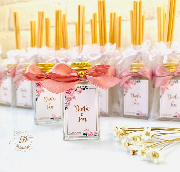 Lembrancinha Casamento Aromatizador Vidro 30ml Floral
