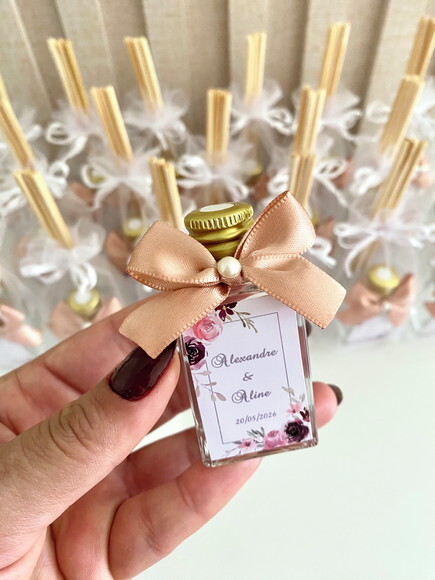 Lembrancinha Casamento Aromatizador Vidro 30ml Rose