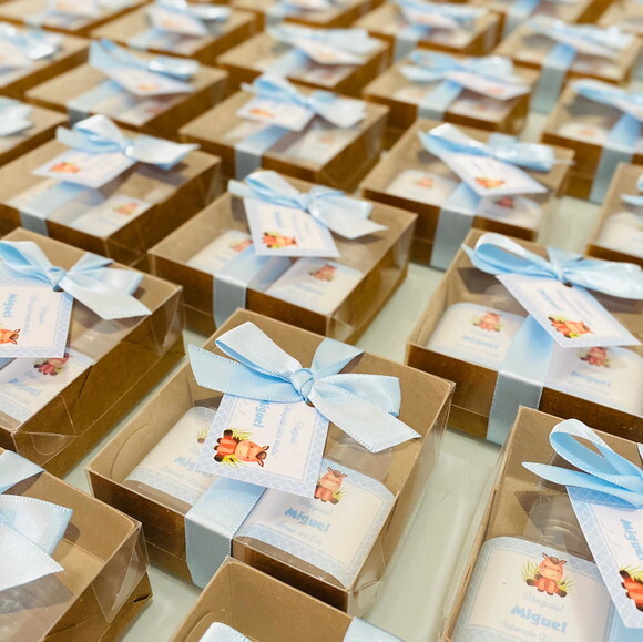 Lembrancinha de Aniversário Kit Higiene na Caixa Safari