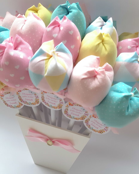 Lembrancinha de Maternidade Tulipas no Lápis