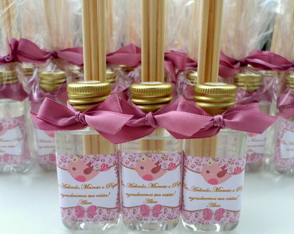 Lembrancinha de Nascimento Aromatizador 40ml Passarinho