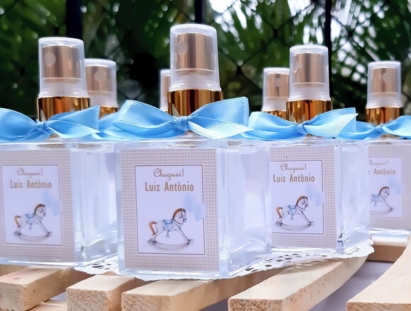 Lembrancinha Home Spray 50ml Vidro Cavalinho de Balanço