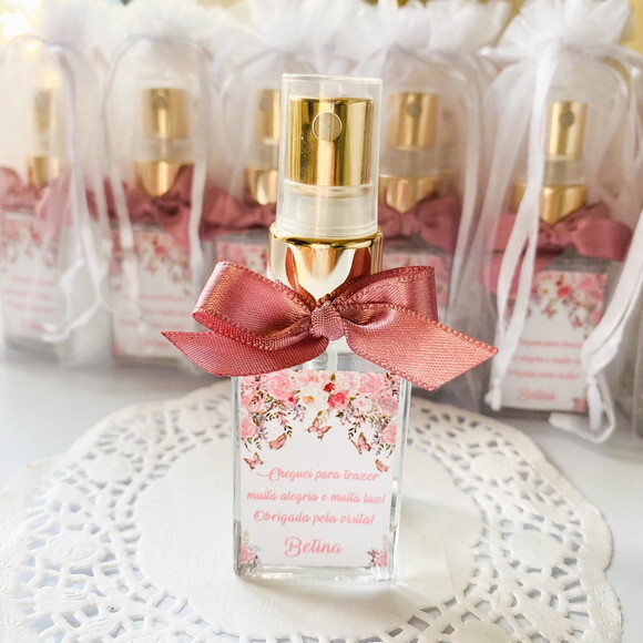 Lembrancinha nascimento Home Spray 30ml Borboletas