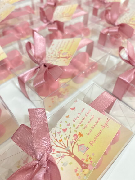 Lembrancinha Nascimento sabonete Jardim Borboletas meninas