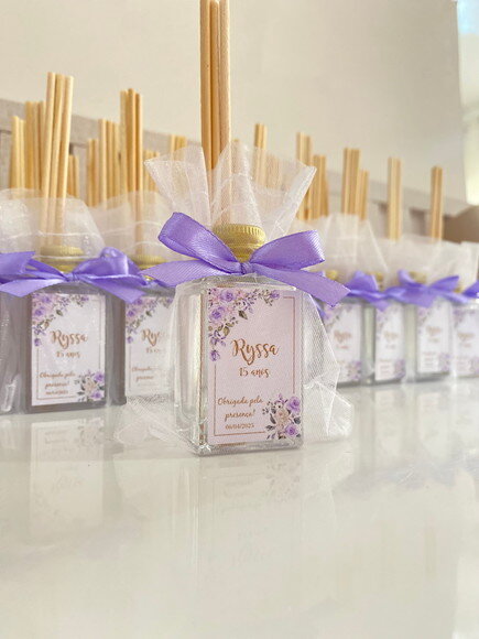 Lembrancinha 15 Anos Aromatizador 30ml Vidro Floral