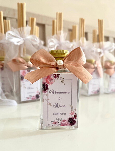 Lembrancinha Casamento Aromatizador Vidro 30ml Rose