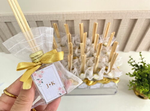 Lembrancinha de Casamento Aromatizador 30ml Vidro Floral