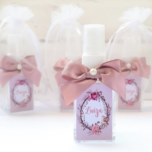 Lembrancinha de Maternidade Home Spray 30ml Floral Rosa Antigo