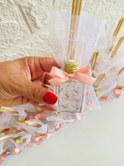 Lembrancinha de Nascimento Aromatizador 30ml Floral Vidro