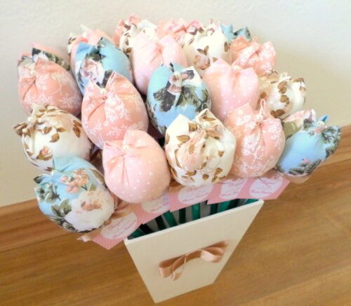Lembrancinha chá de bebê Cachepô + 25 Lápis Tulipa com Tag