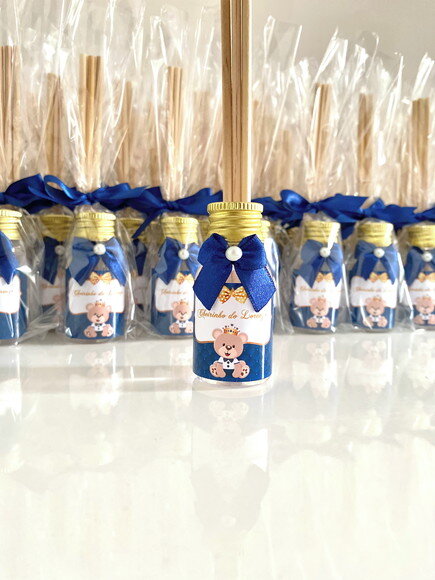 Lembrancinha chá de bêbe Aromatizador 30ml Ursinho Príncipe