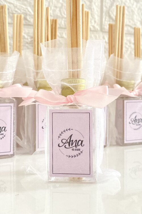 Lembrancinha 15 Anos Aromatizador 30ml Vidro rosa
