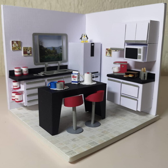 Miniatura de Cenário - Roombox - Cozinha 1