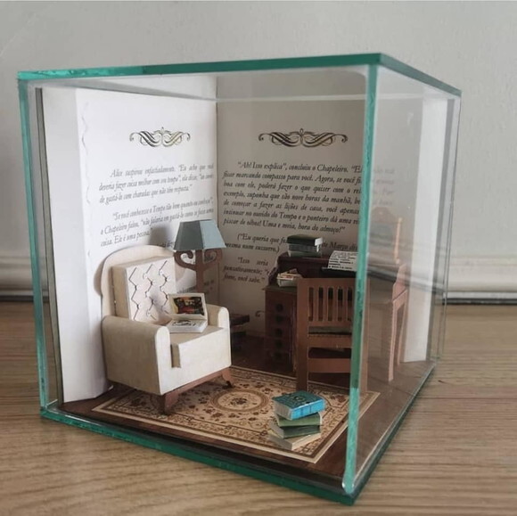 Miniatura de Cenário - Roombox - Sala de Leitura