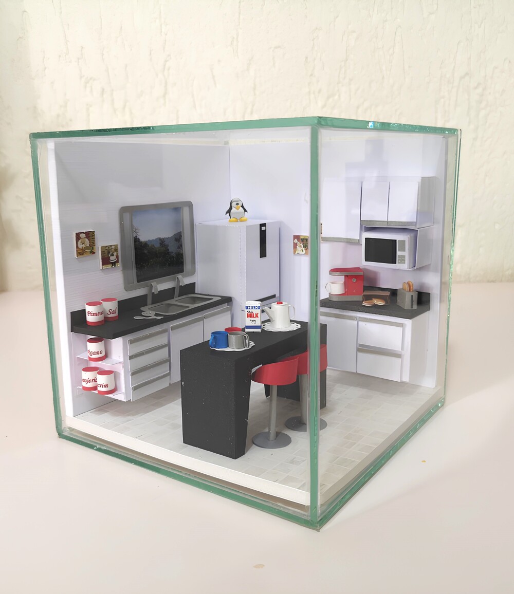 Miniatura de Cenário - Roombox - Cozinha 1