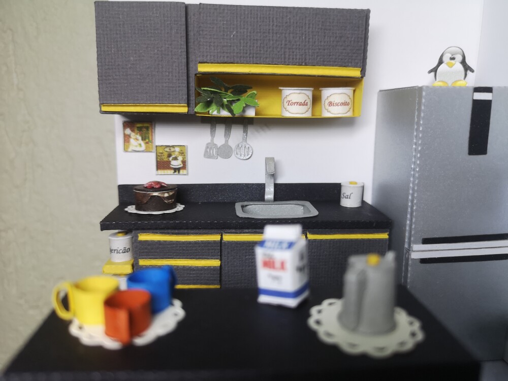 Cenário em Miniatura - Roombox - Cozinha 2
