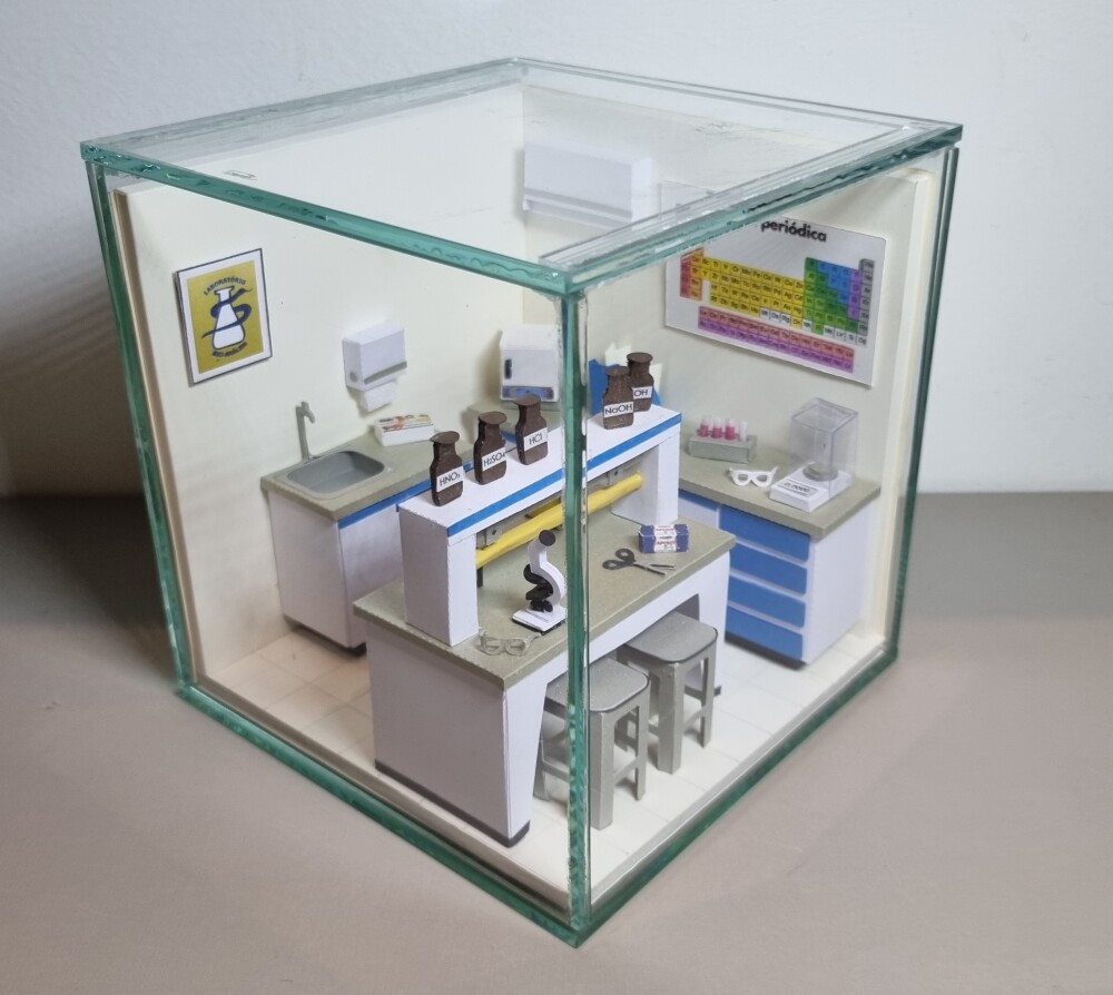 Miniatura de Cenário - Roombox - Laboratório