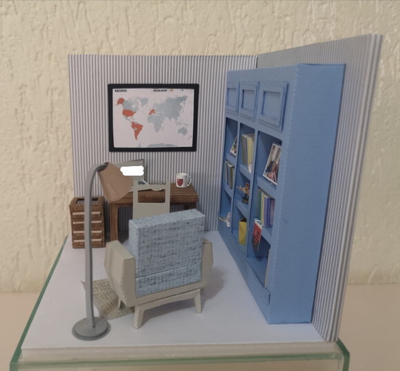 Miniatura de Cenário - Roombox - Biblioteca