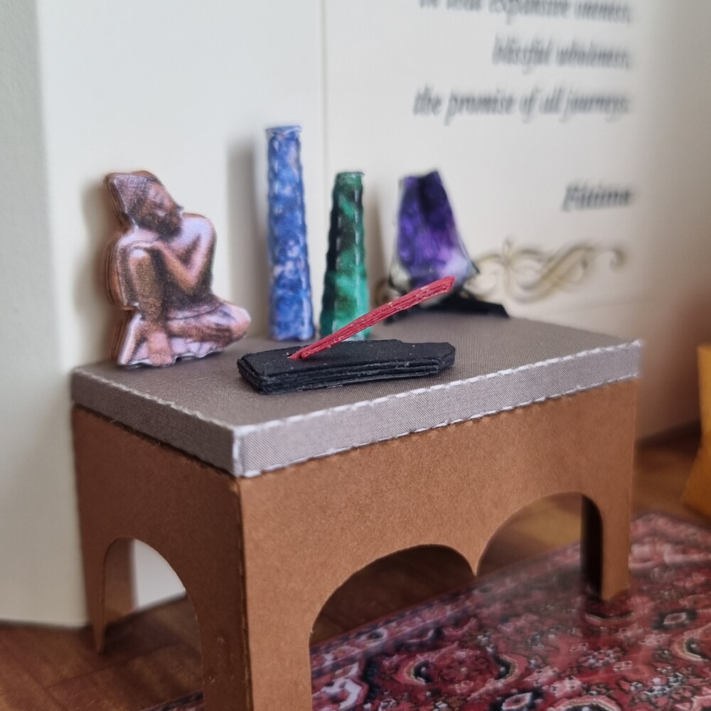 Miniatura de Cenário - Roombox - Sala de Meditação