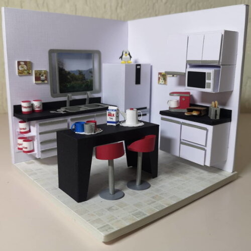 Miniatura de Cenário - Roombox - Cozinha 1