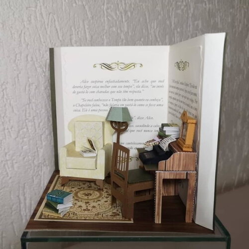 Miniatura de Cenário - Roombox - Sala de Leitura