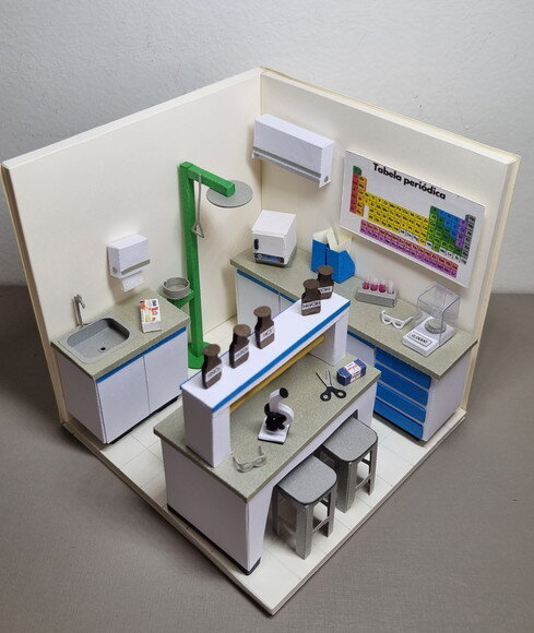 Miniatura de Cenário - Roombox - Laboratório