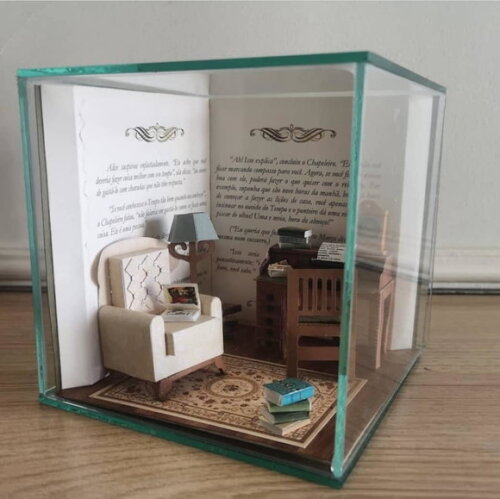 Miniatura de Cenário - Roombox - Sala de Leitura