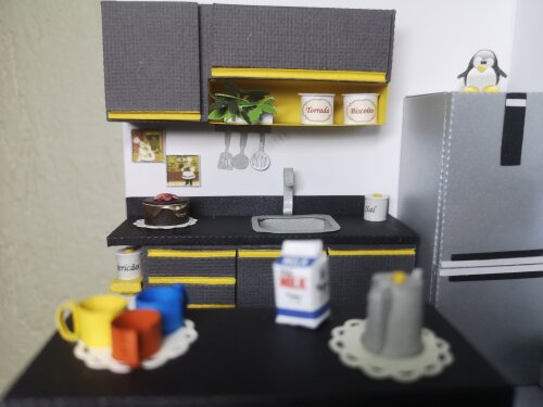 Cenário em Miniatura - Roombox - Cozinha 2