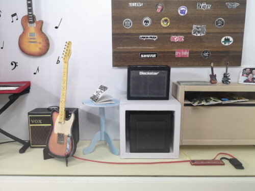 Quadro Cenário em Miniatura - Estúdio de Música