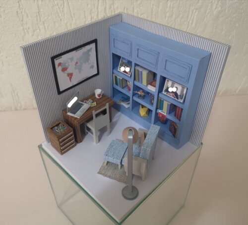 Miniatura de Cenário - Roombox - Biblioteca