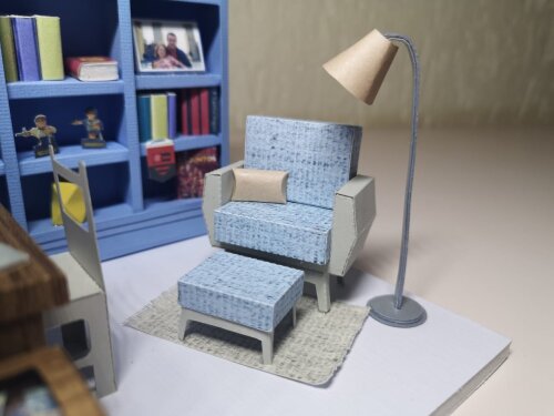 Miniatura de Cenário - Roombox - Biblioteca