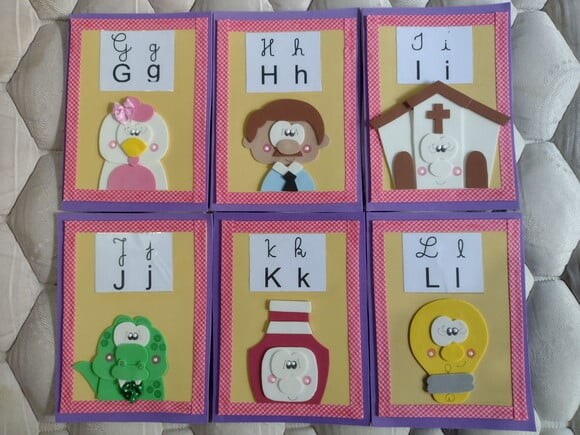 Alfabeto de Parede Plaquinhas