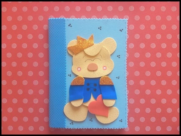 Caderno pequeno ursinho principe