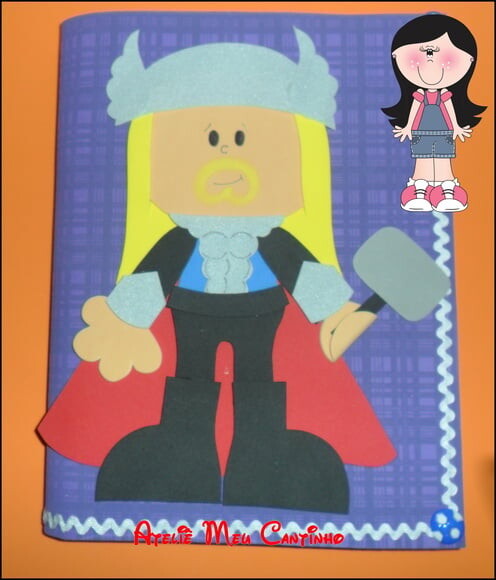 Capa de caderno personagens