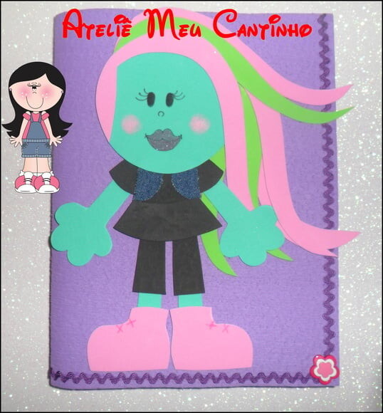 Capas de caderno personagens