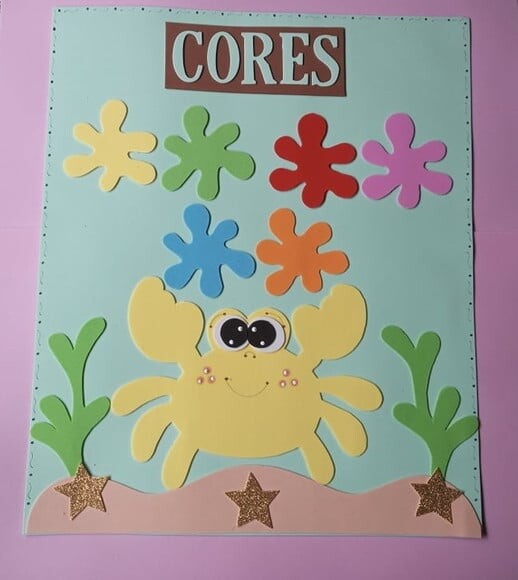 Cartaz cores fundo do mar